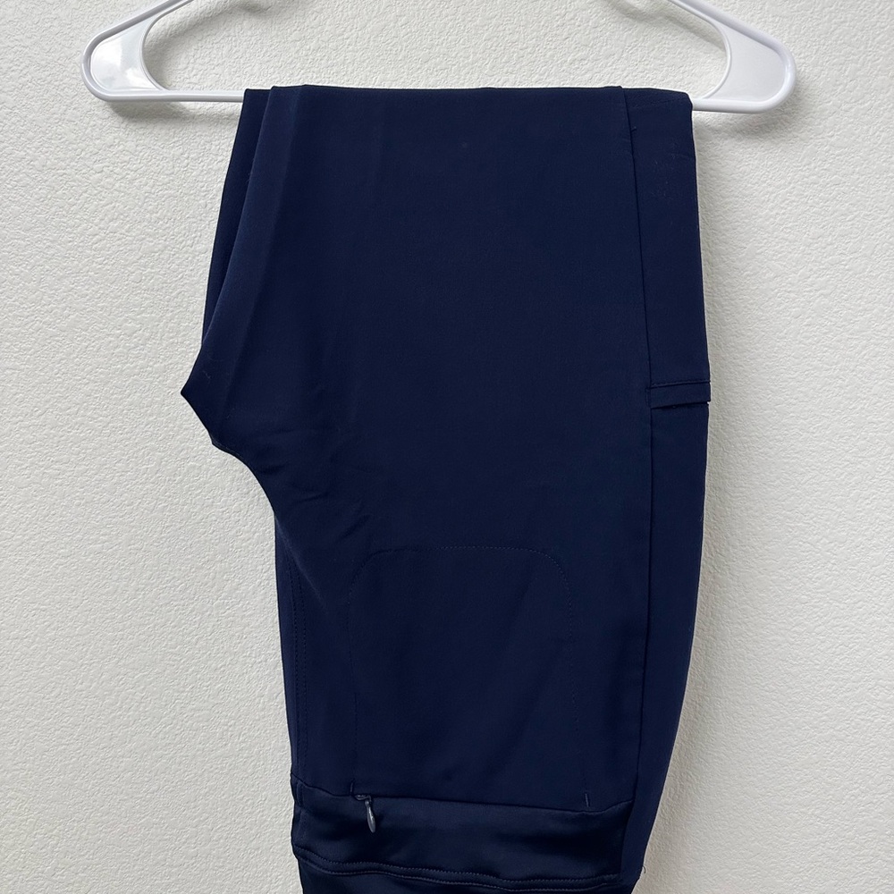 White Crosd Navy Blue Joggers
